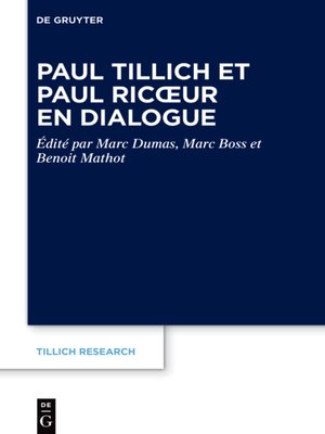 cover image of Paul Tillich et Paul Ricœur en dialogue